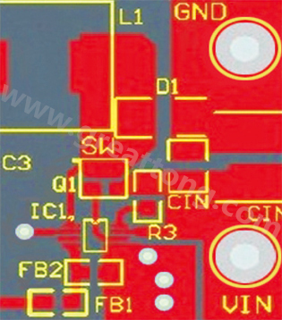 星節點連接地平面及兩個小電流接地連接(IC和分壓器)。