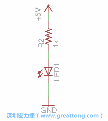 如圖所示放置一個開關（switch）、10K電阻器（10k resistor）和0.1μF的電容（0.1μF capacitor），并把開關的一端連到接地端上。
