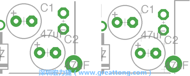 如果你尚未使用「分離工具（Smash Tool）」將所有的名稱和量值標簽從各自對應的元件上分離，你將會發現你無法從元件上獨立地移動一個尚未進行分離的標簽（如左下圖所示），但是對于已經執行過分離的元件（如右下圖所示）來說，它們的標簽都可以獨立地操作。