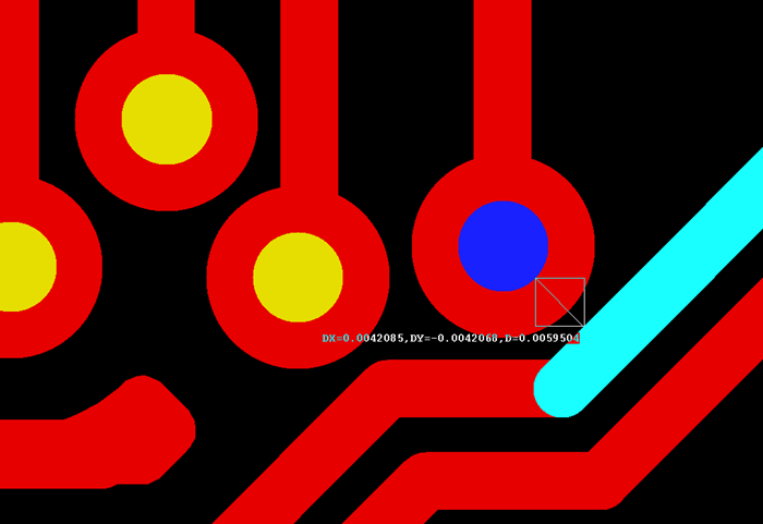 多層板中過(guò)孔會(huì)在每層線路上都有孔環(huán)，且每個(gè)層孔環(huán)周圍環(huán)境有夾線也有不夾線，環(huán)境各不一